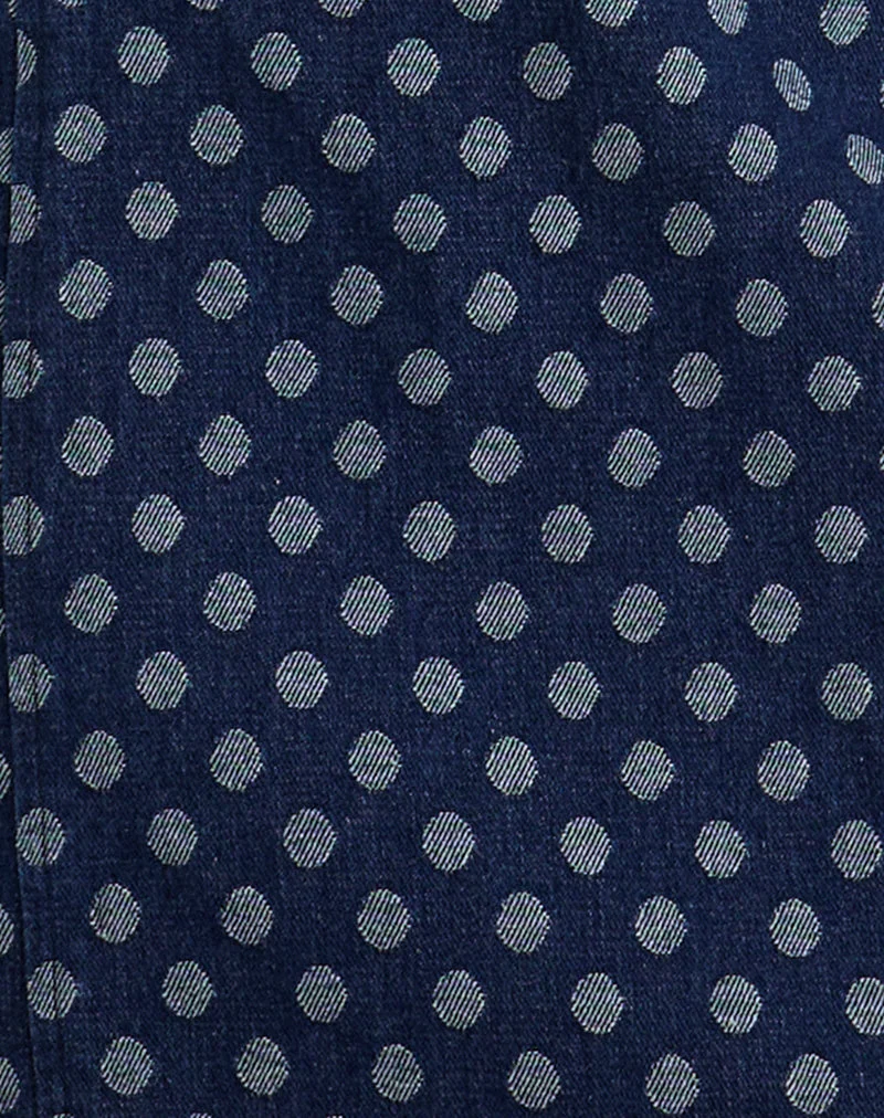Ayura Kleid in Polka Chambray Indigo