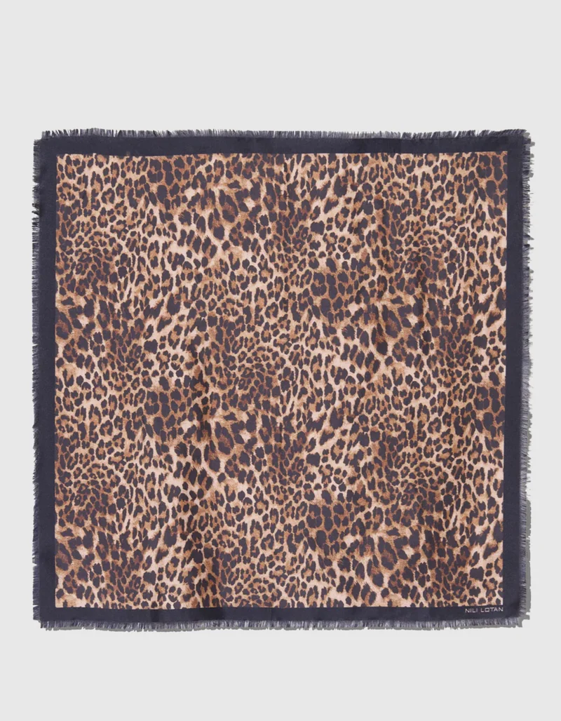 Gemustertes Seidentuch Leopard Twill