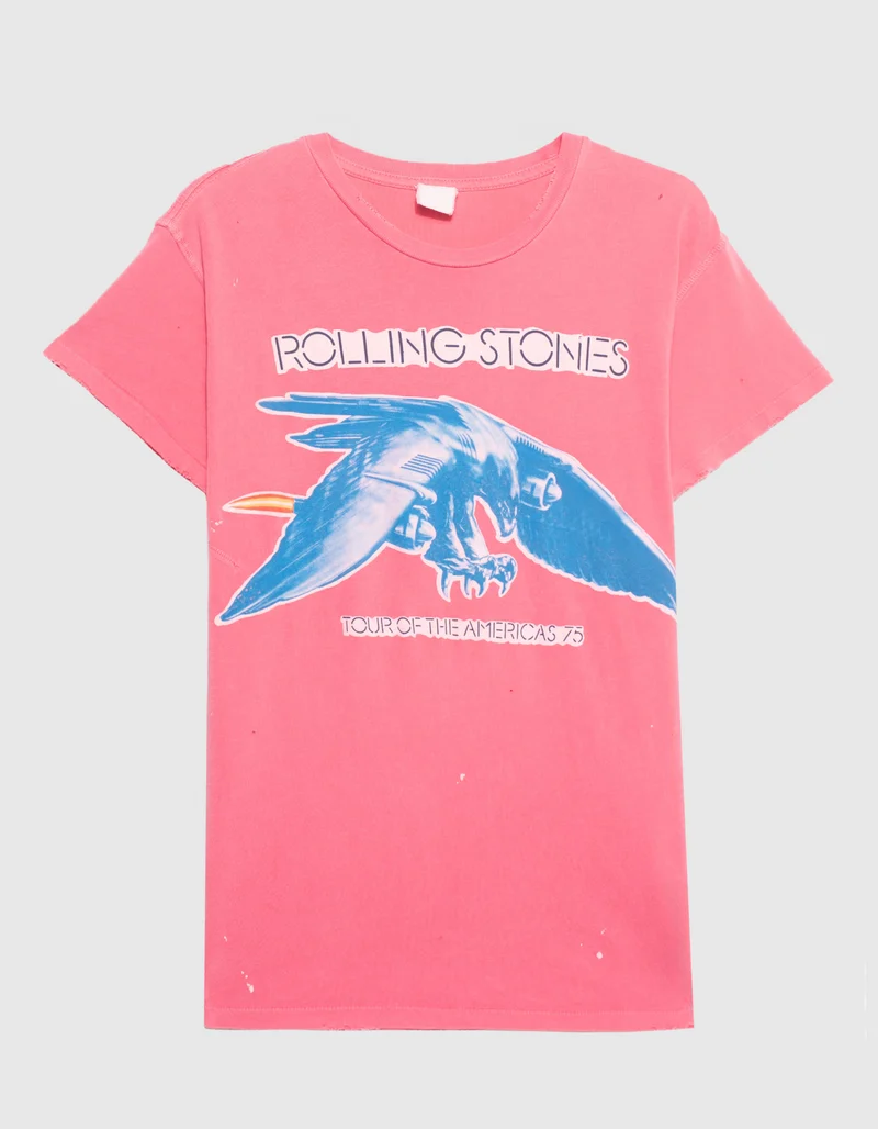 Bedrucktes T-Shirt Rolling Stones im Vintage-Look