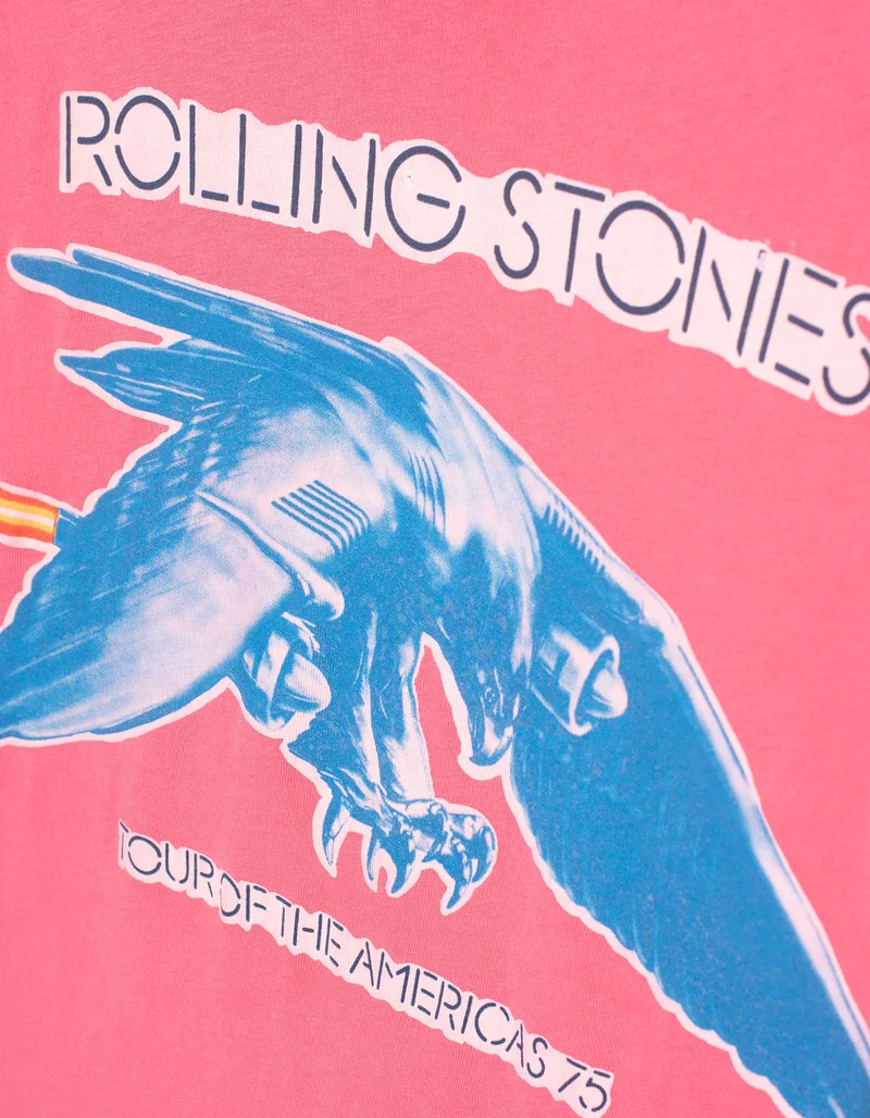 Bedrucktes T-Shirt Rolling Stones im Vintage-Look