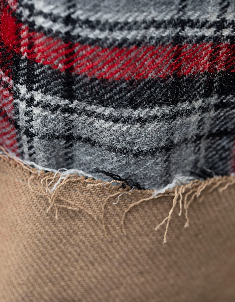 Oversize Woll-Mix Wendemantel Reversible Raw Cut