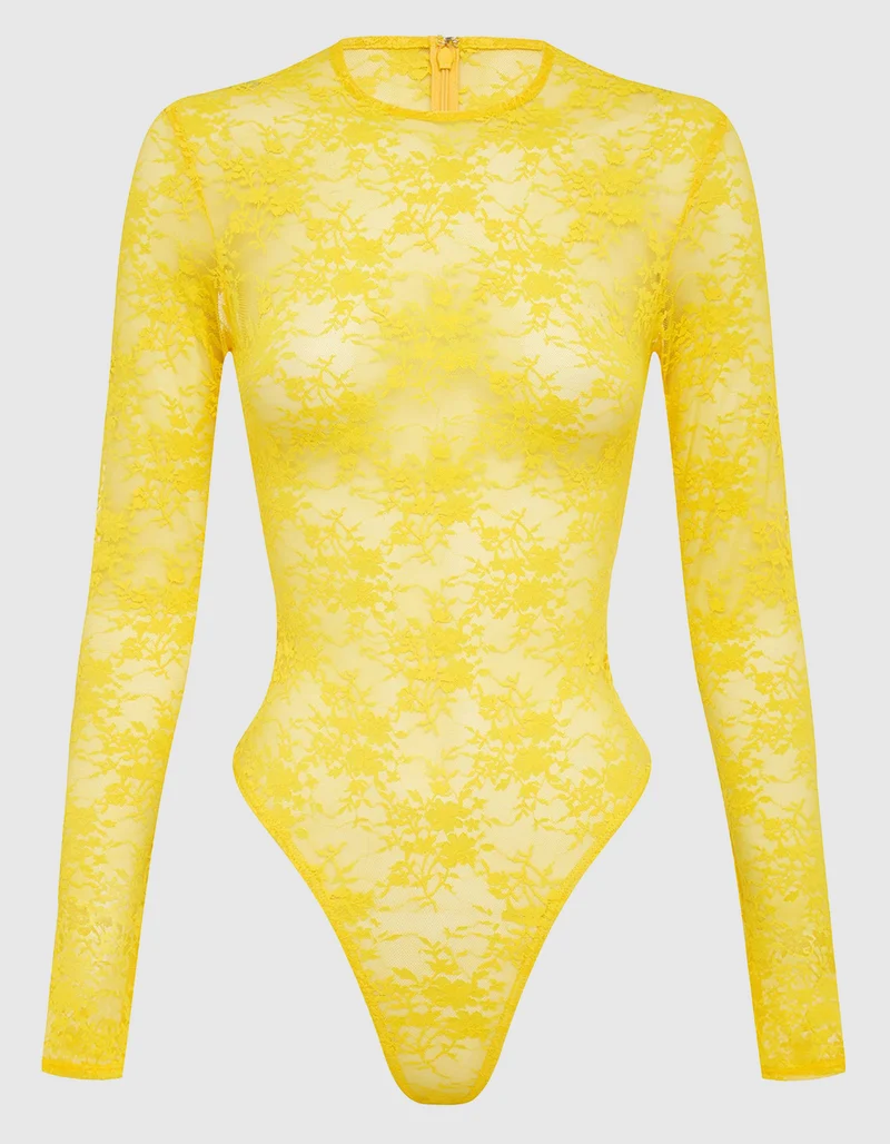 Longsleeve Spitzen-Bodysuit