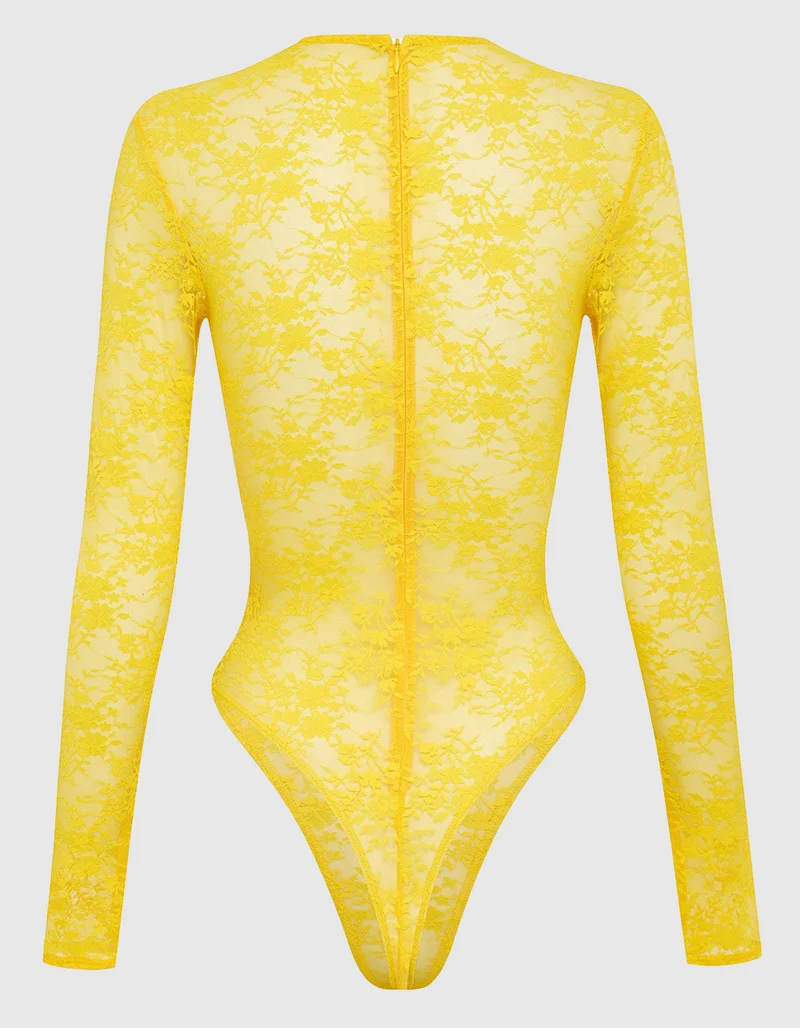 Longsleeve Spitzen-Bodysuit