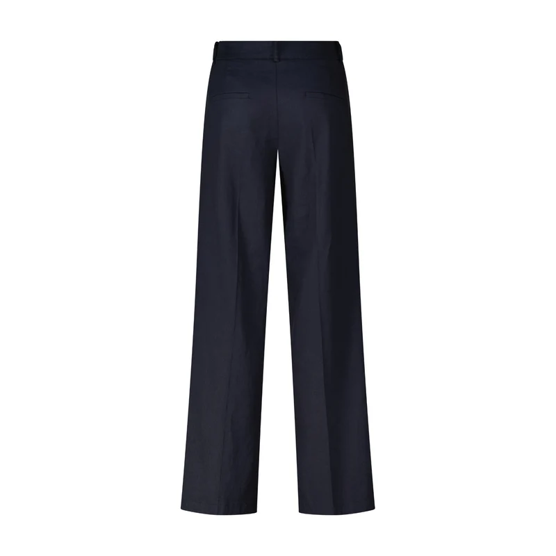 Wide Leg Stoffhose mit Leinen