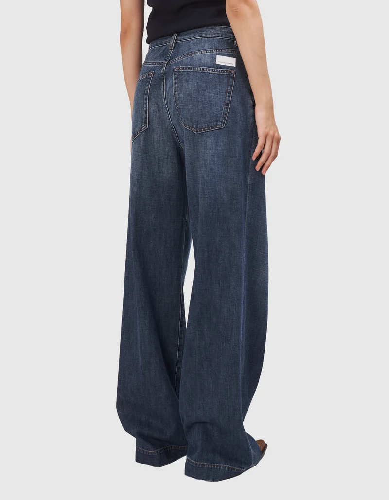 Wide-Leg Bundfalten-Jeans Ottavia