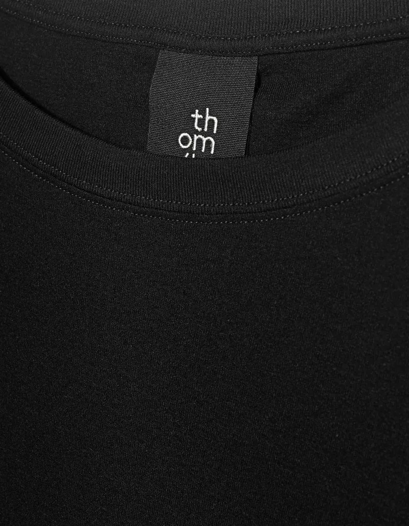 Oversize Longsleeve mit besticktem Wording und Faden-Detail