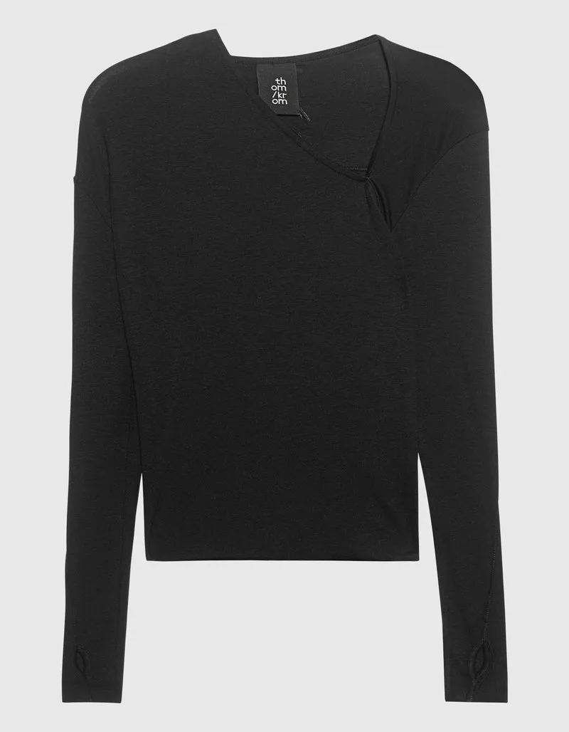 Longsleeve mit asymmetrischem Ausschnitt