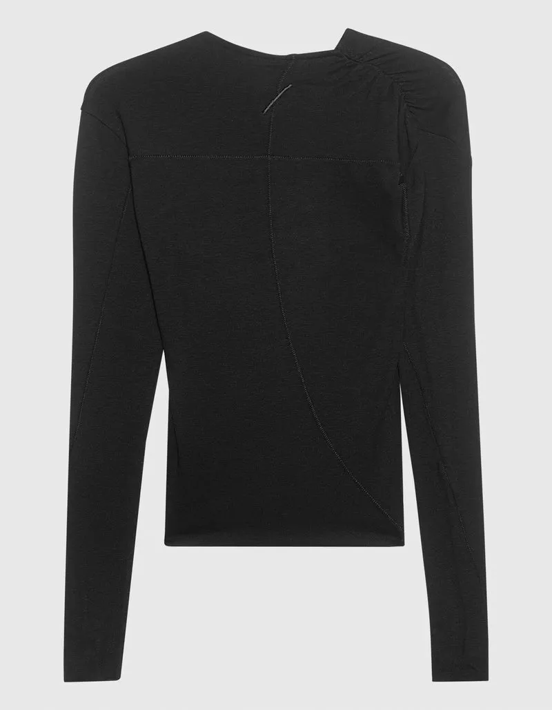 Longsleeve mit asymmetrischem Ausschnitt