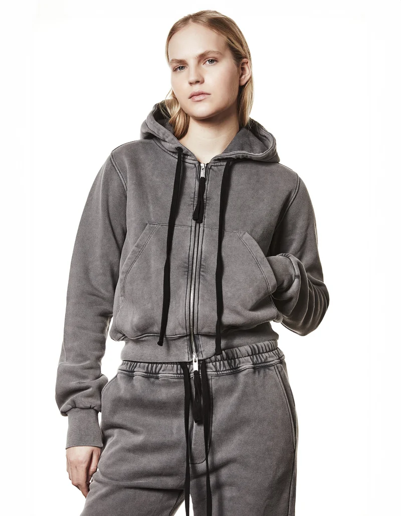 Zipper Hoodie mit Eingrifftaschen