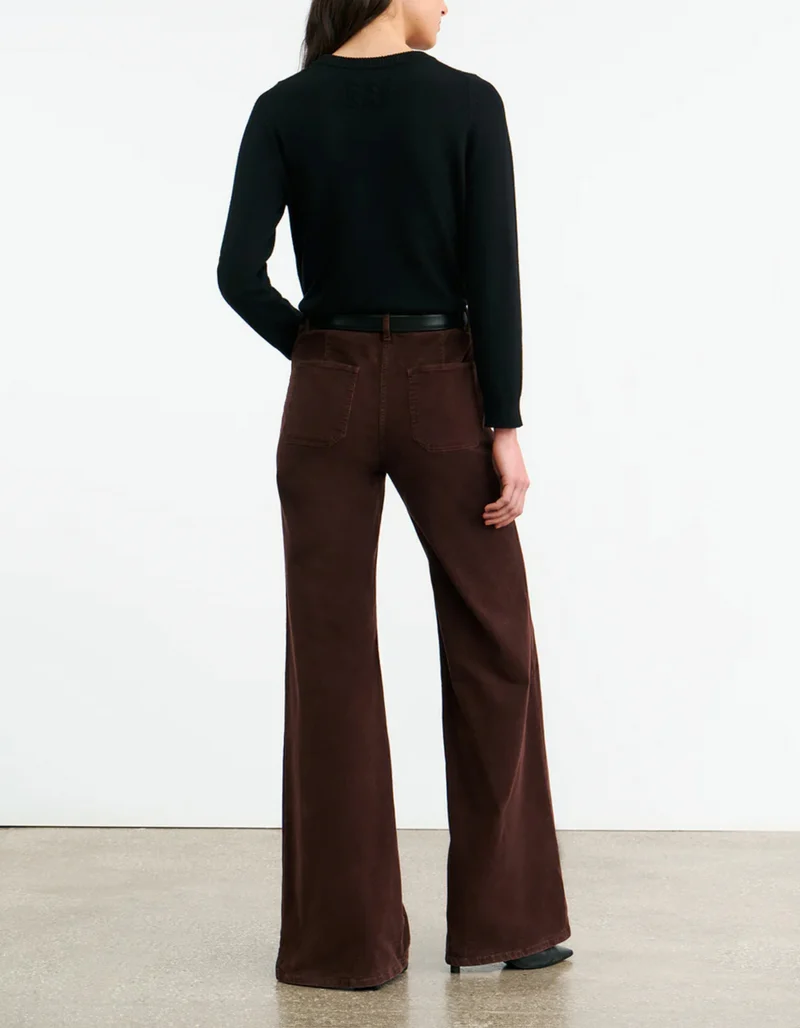 Feinkord Wide-Leg Hose Florence