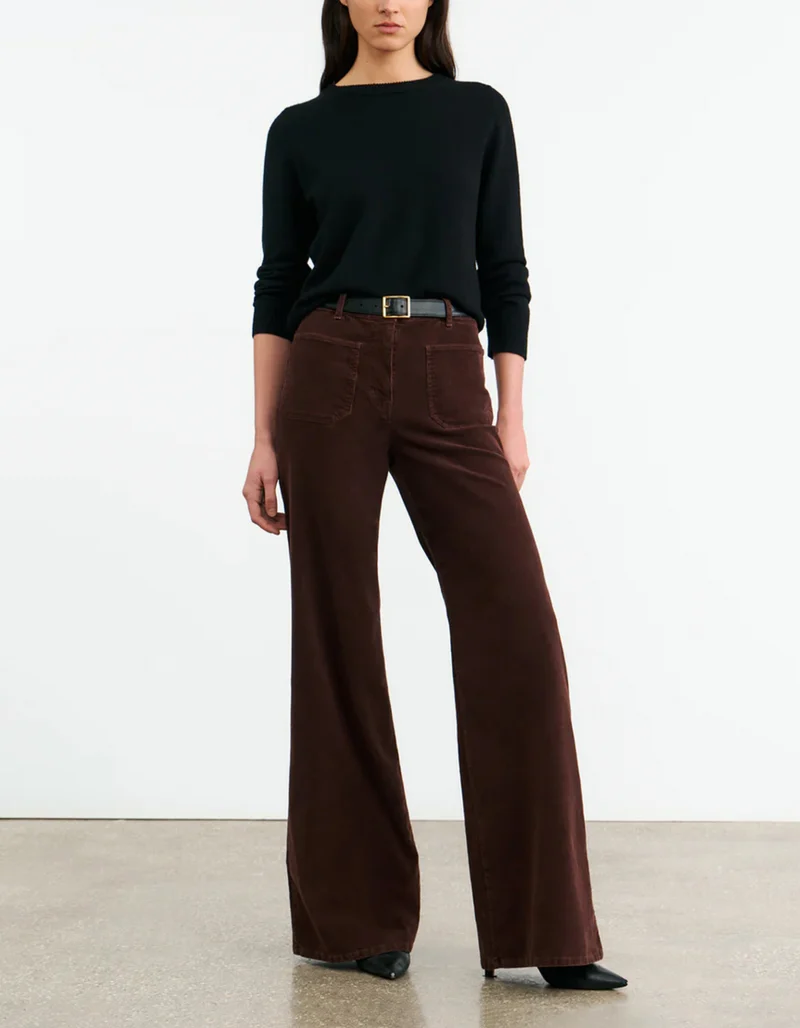 Feinkord Wide-Leg Hose Florence