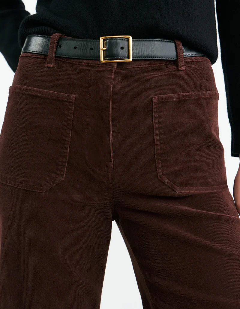 Feinkord Wide-Leg Hose Florence