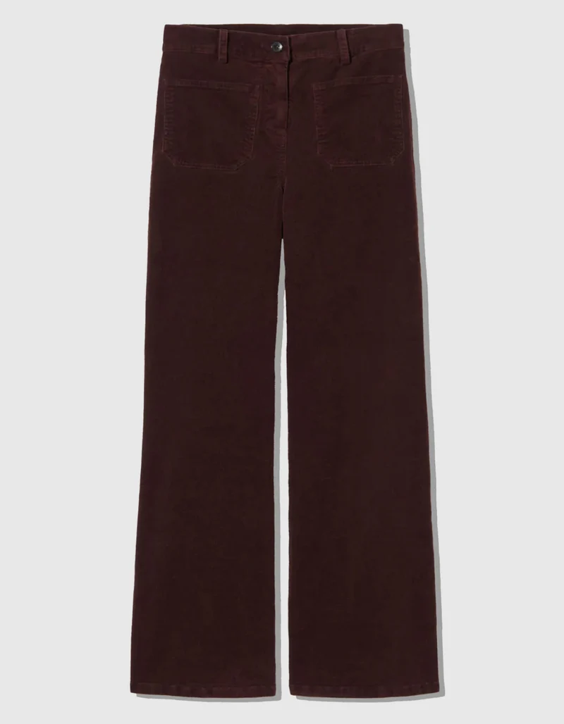 Feinkord Wide-Leg Hose Florence