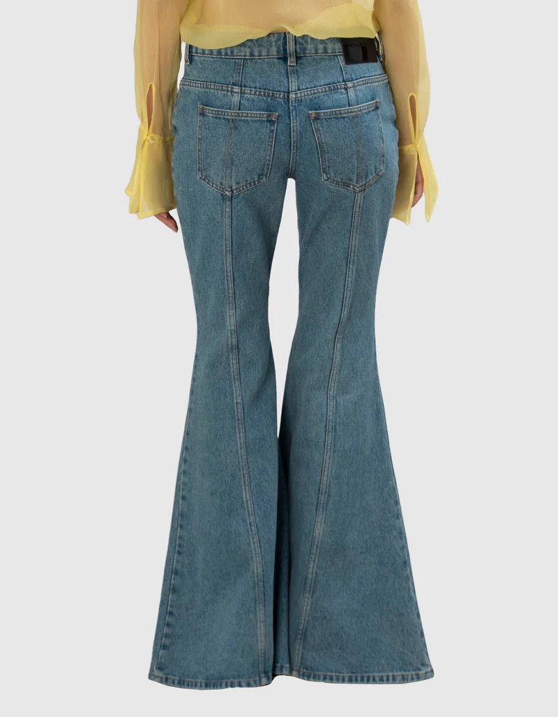 Flare-Leg Low-Rise Jeans