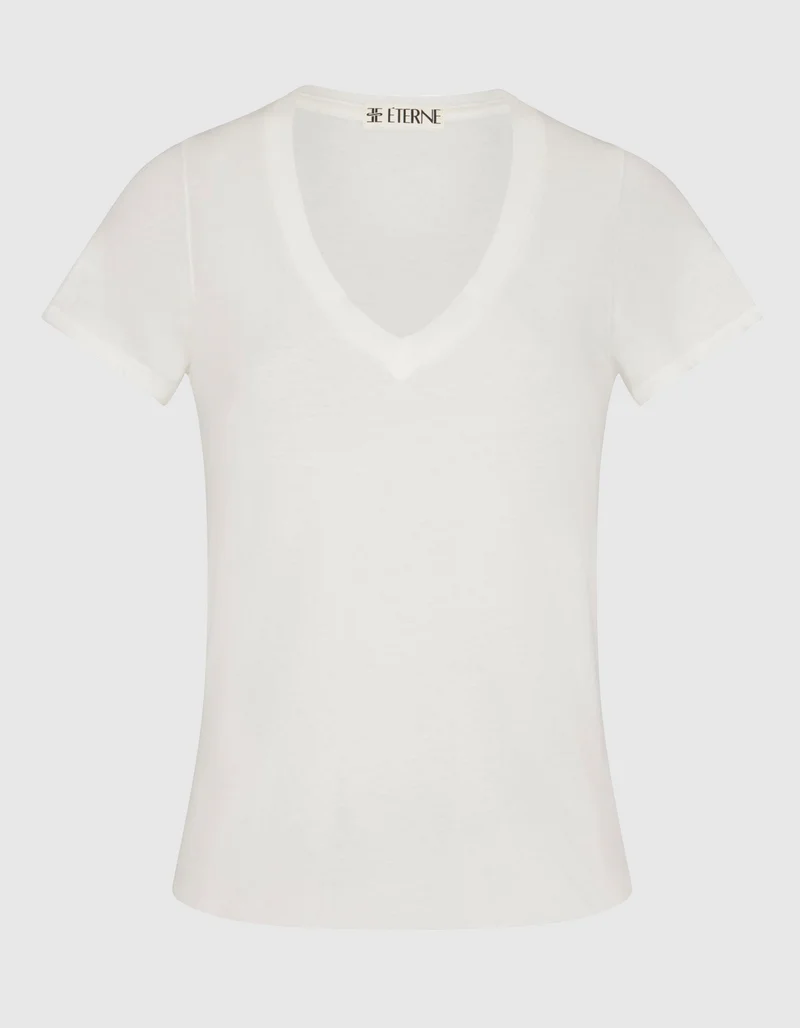 T-Shirt mit V-Ausschnitt