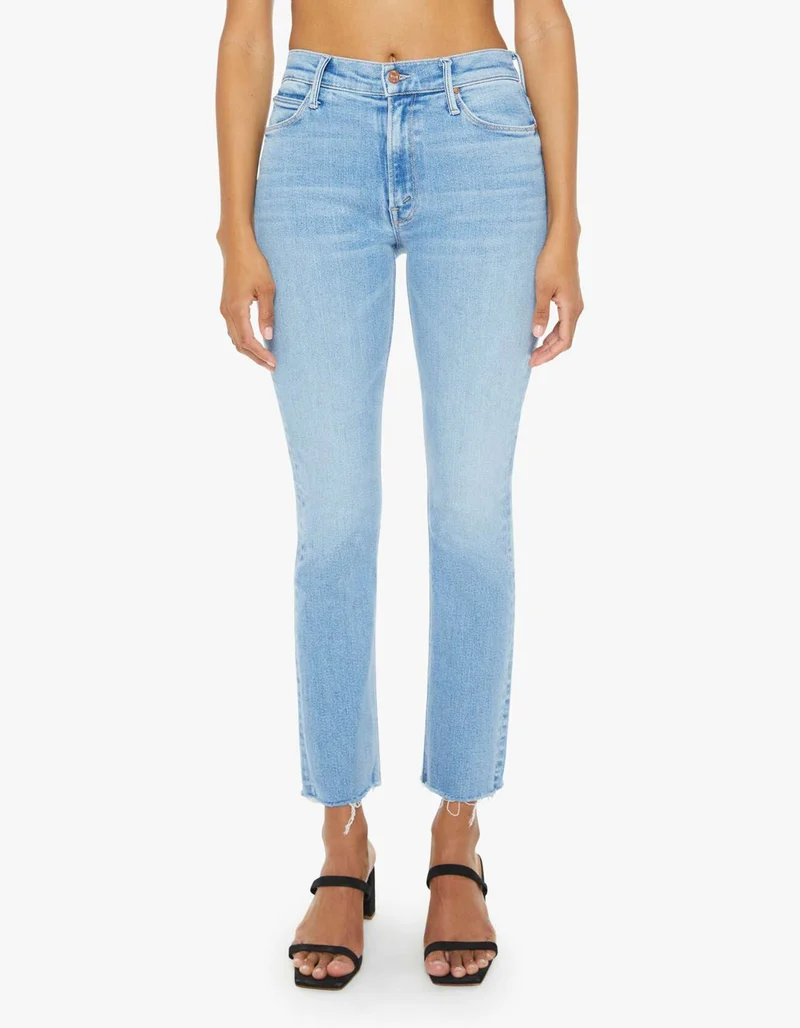 Cropped Skinny-Fit Jeans Dazzler Ankle Fray