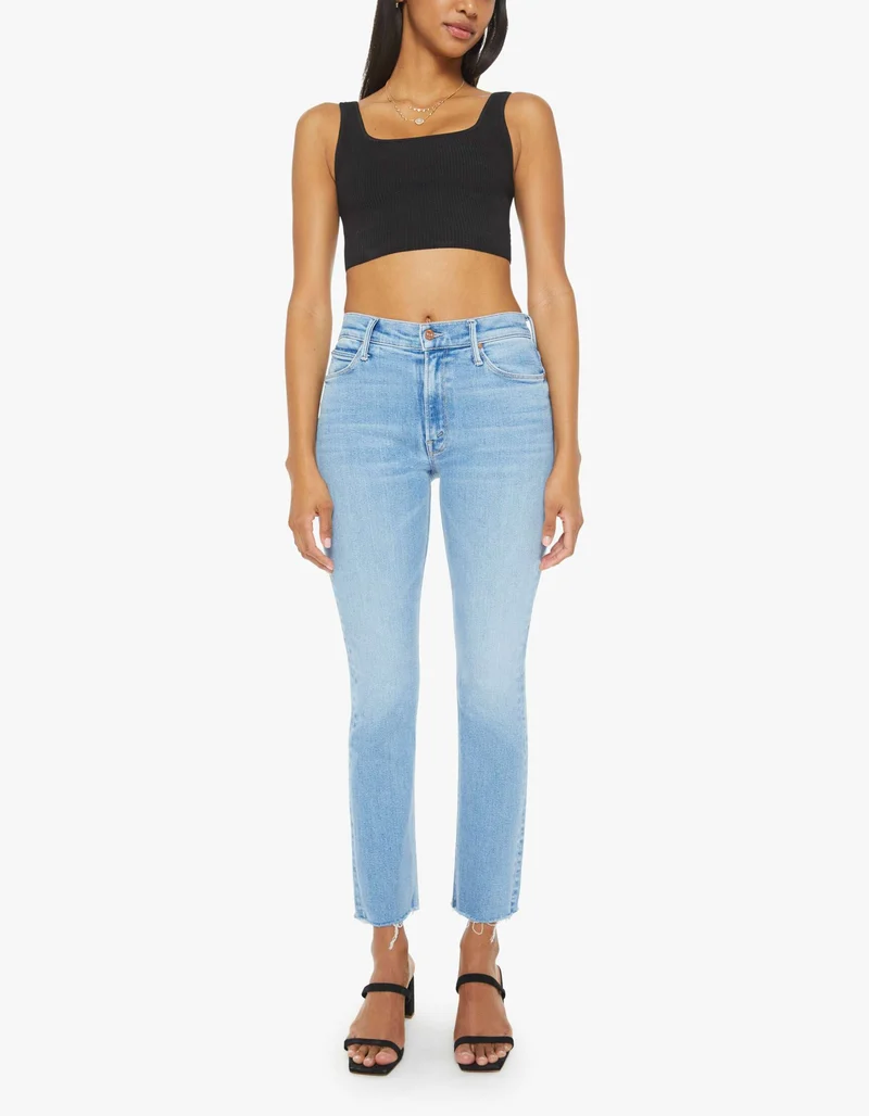Cropped Skinny-Fit Jeans Dazzler Ankle Fray