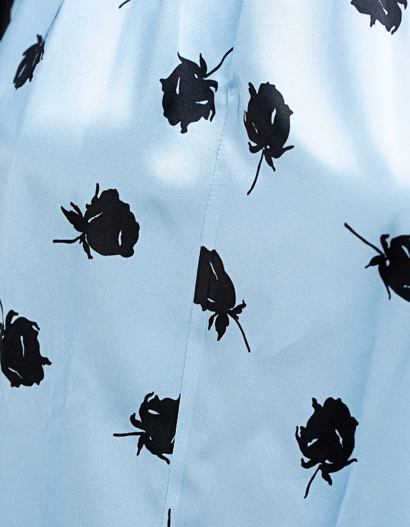 Seiden-Mix Neckholder-Top mit Schleifen-Detail