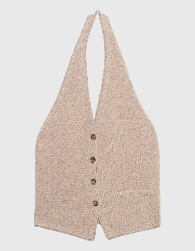 Neckholder Kaschmir-Weste Tailored