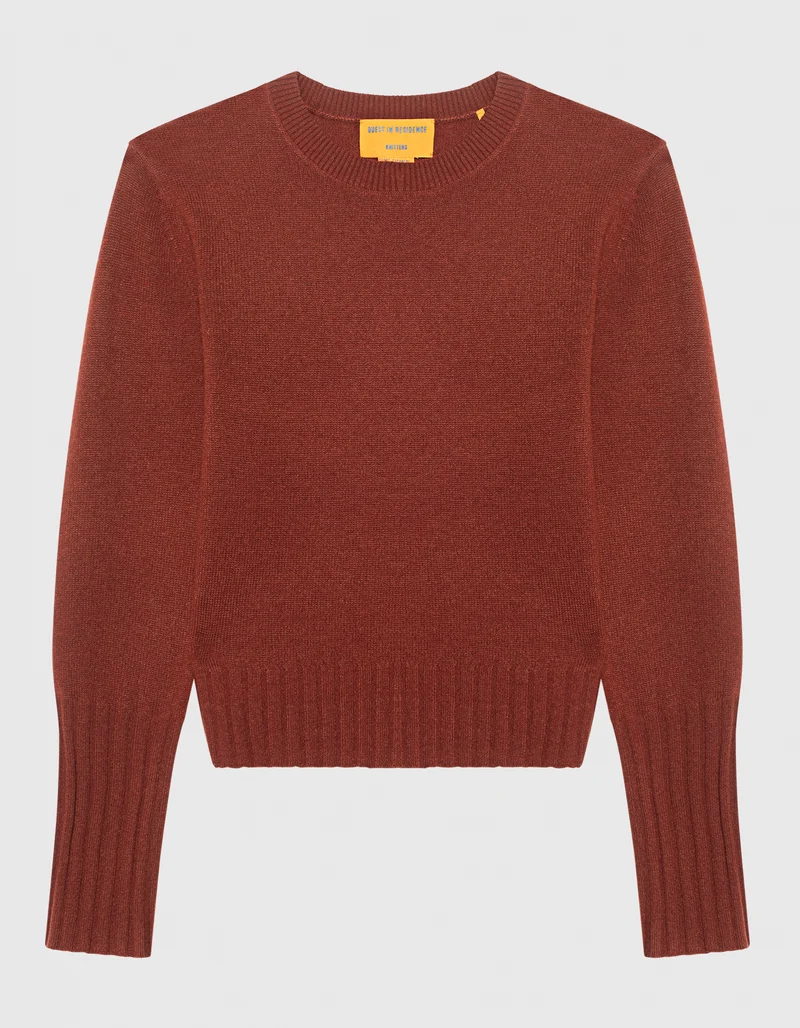 Kaschmir-Pullover Shrunken mit Rundhalsausschnitt
