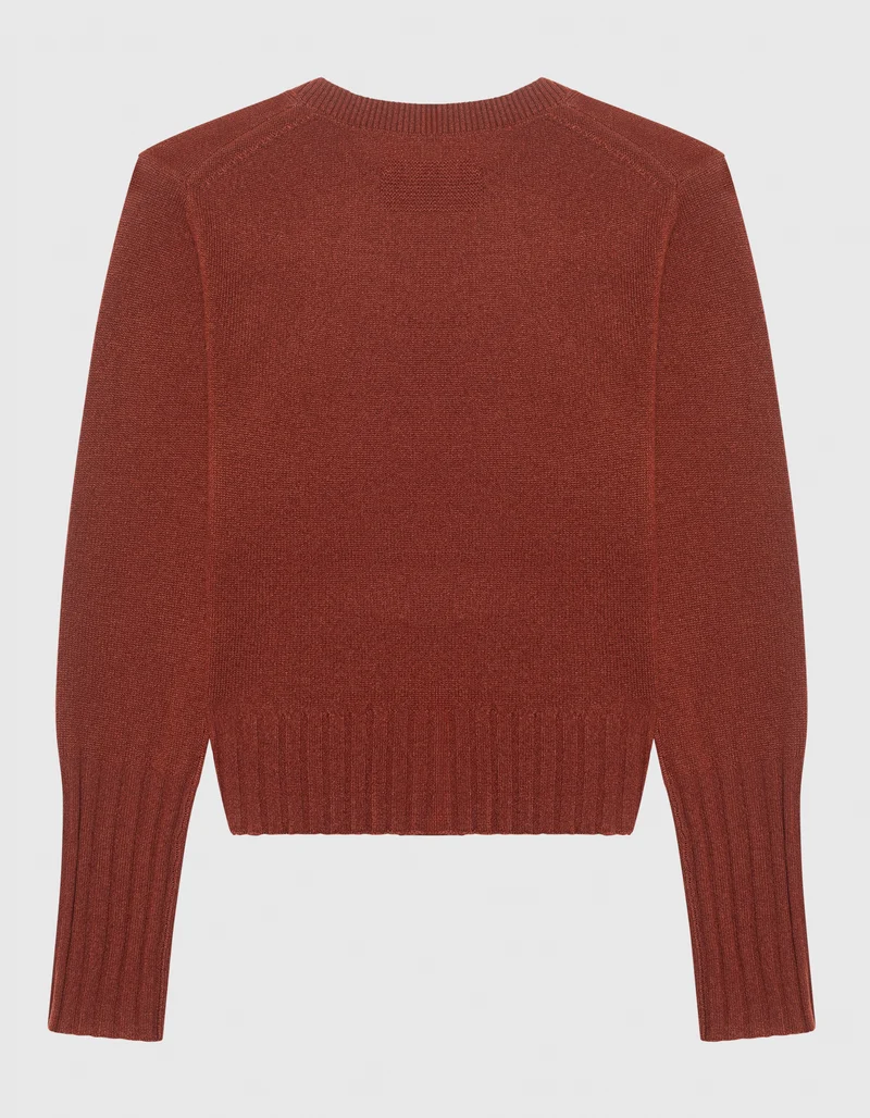 Kaschmir-Pullover Shrunken mit Rundhalsausschnitt