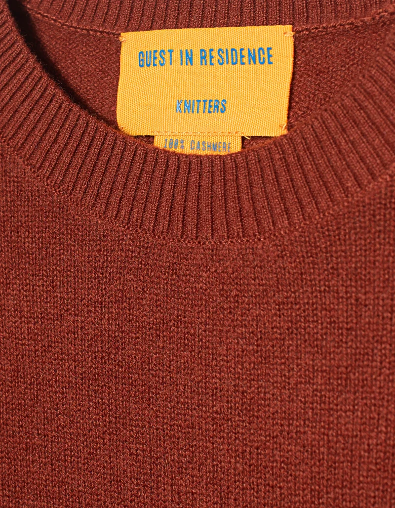 Kaschmir-Pullover Shrunken mit Rundhalsausschnitt