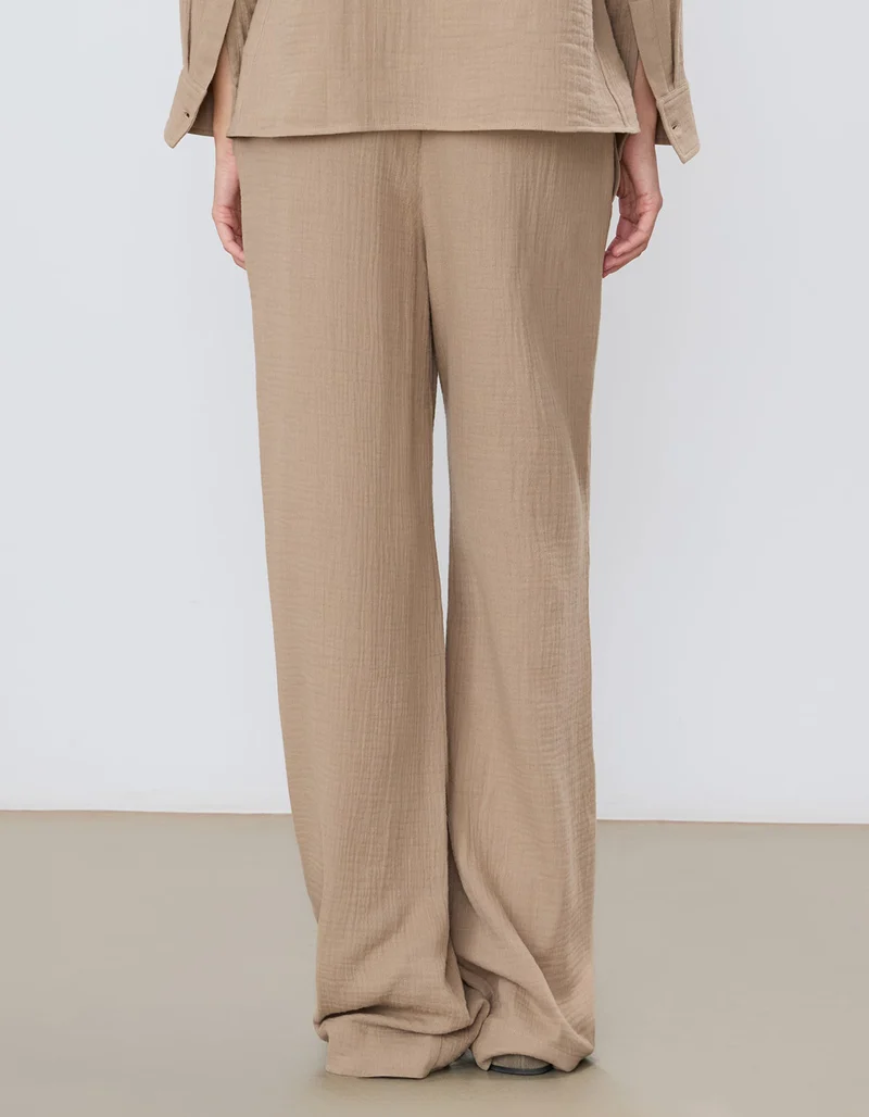 Wide-Leg Musselin-Hose Brody