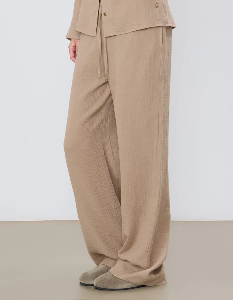 Wide-Leg Musselin-Hose Brody