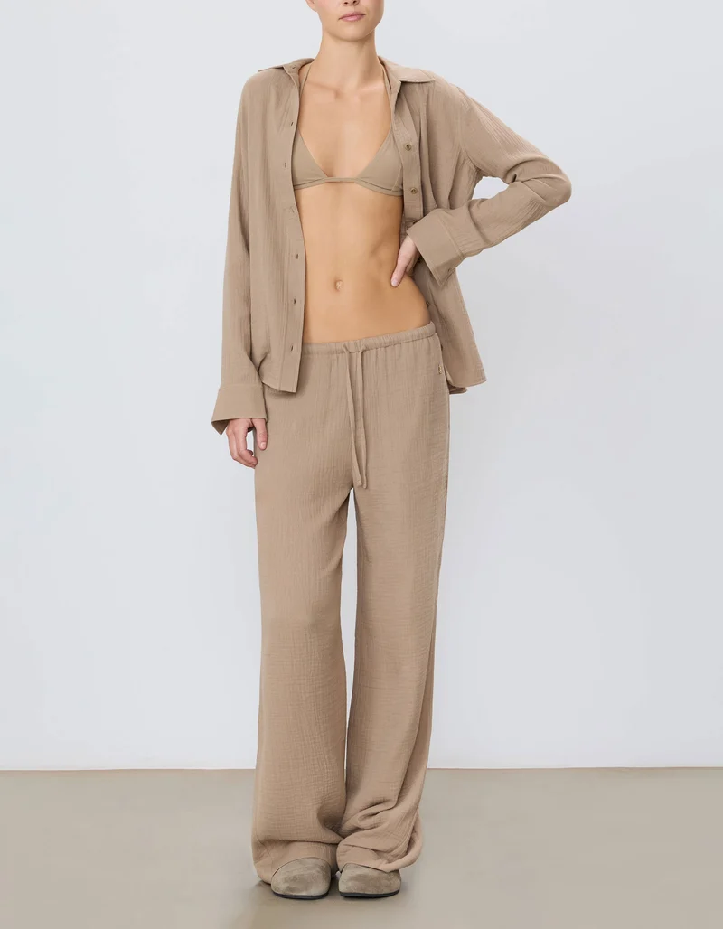 Wide-Leg Musselin-Hose Brody
