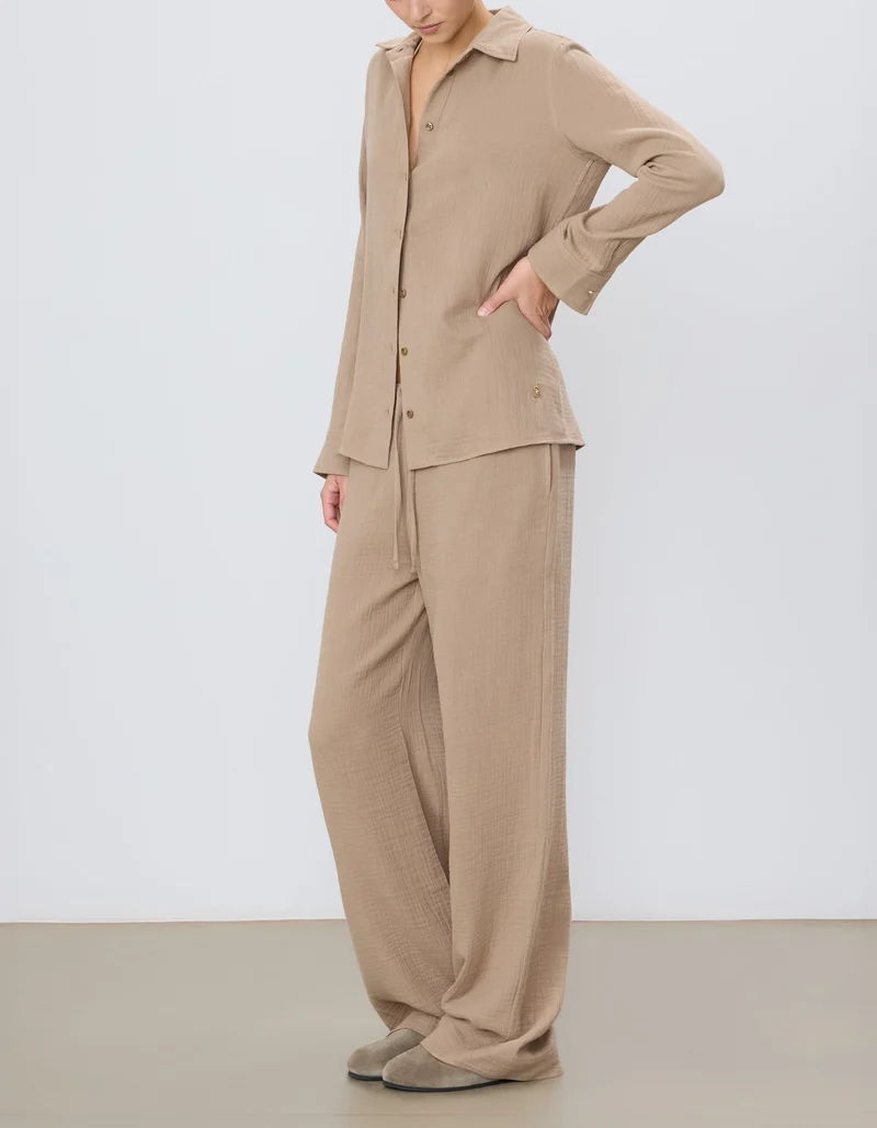 Wide-Leg Musselin-Hose Brody