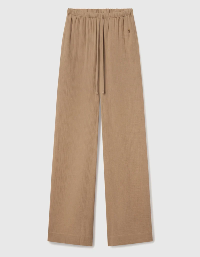 Wide-Leg Musselin-Hose Brody