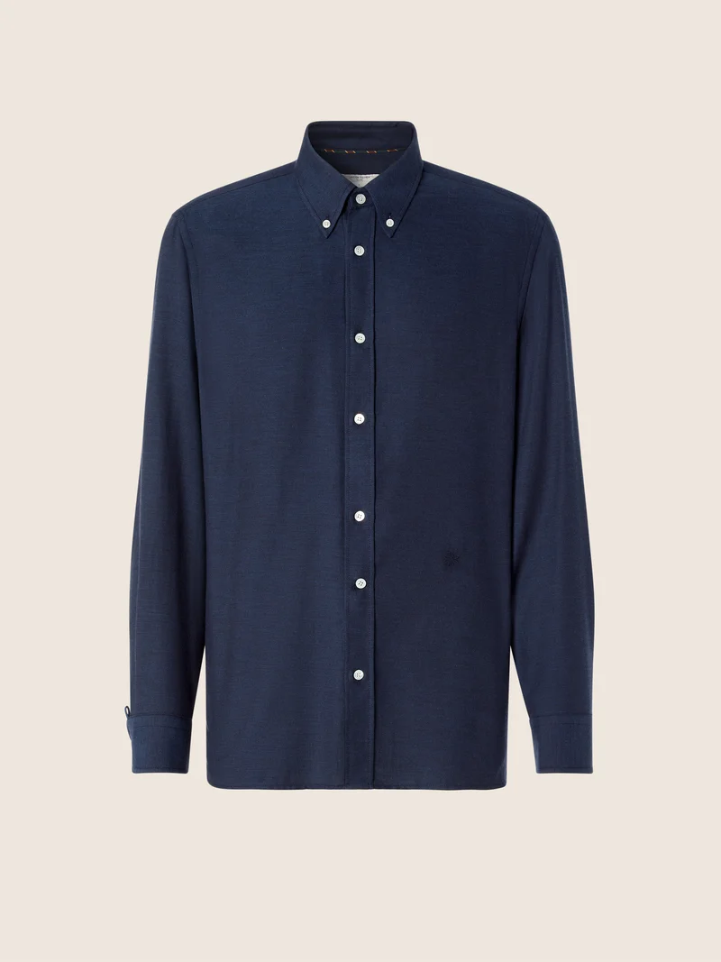 Cotton-Cashmere Batavia Shirt