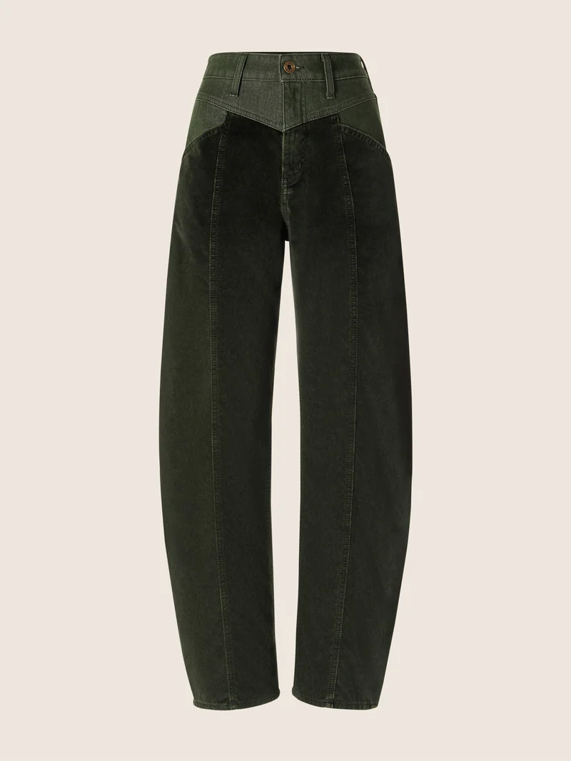 Leni — Velvet and Denim Pants