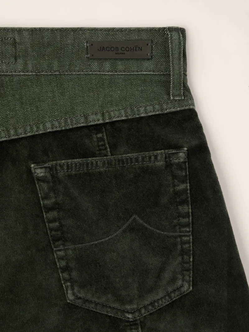Leni — Velvet and Denim Pants