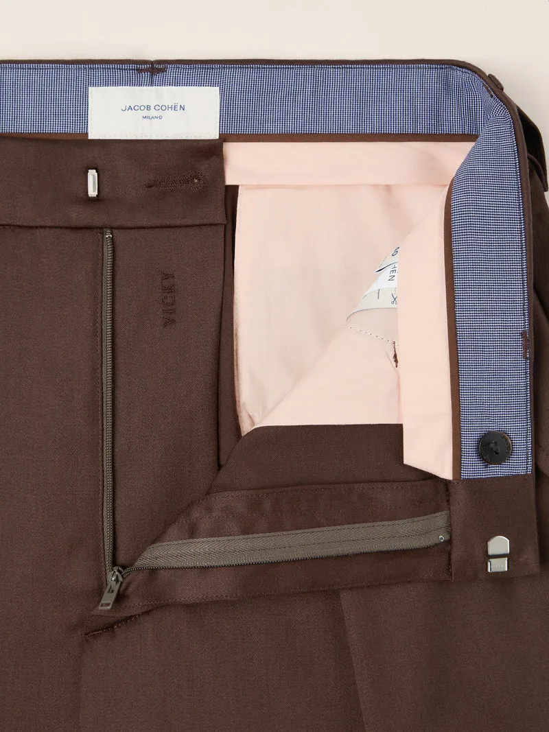Vicky — Pants in Stretch Wool Satin