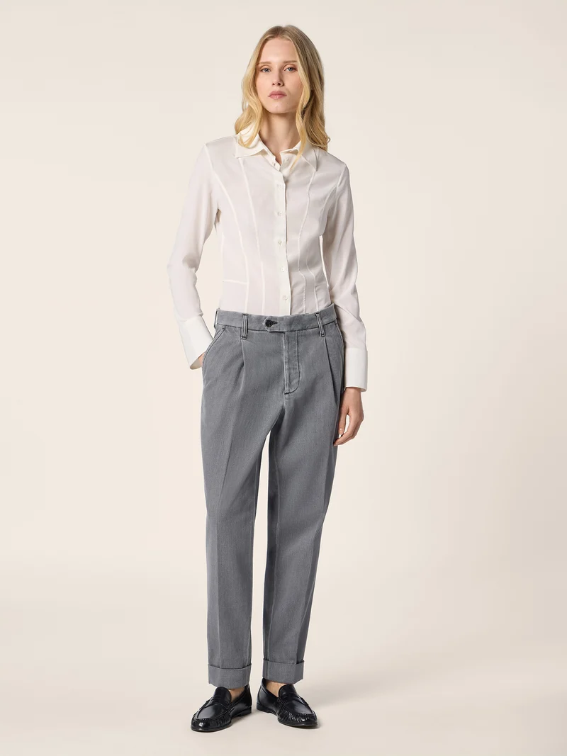 Stretch Crêpe de Chine Shirt