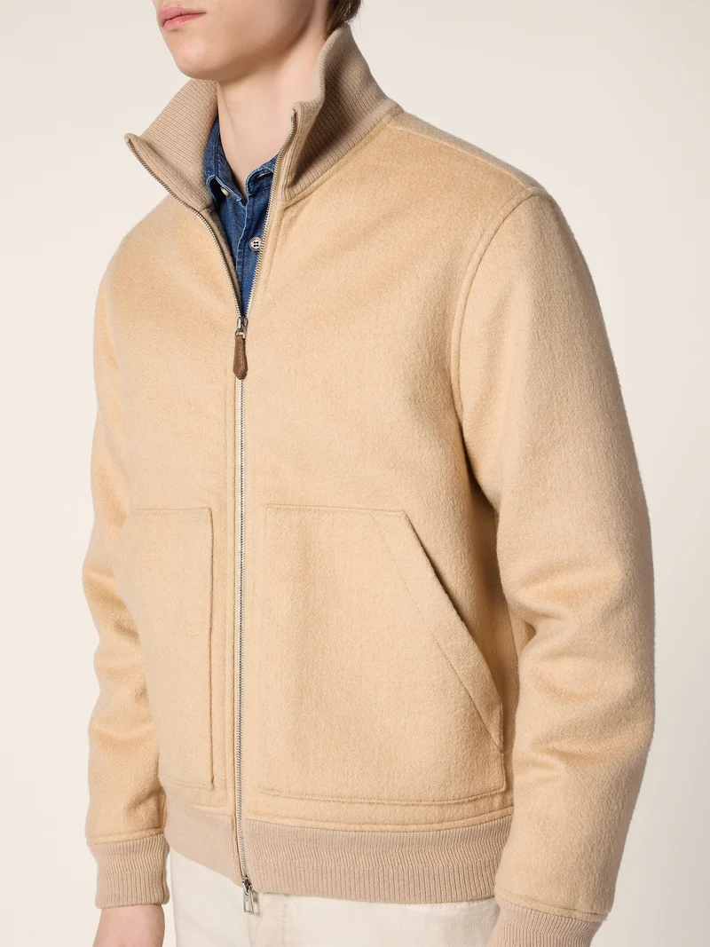 Cashmere Double Bomber Jacket