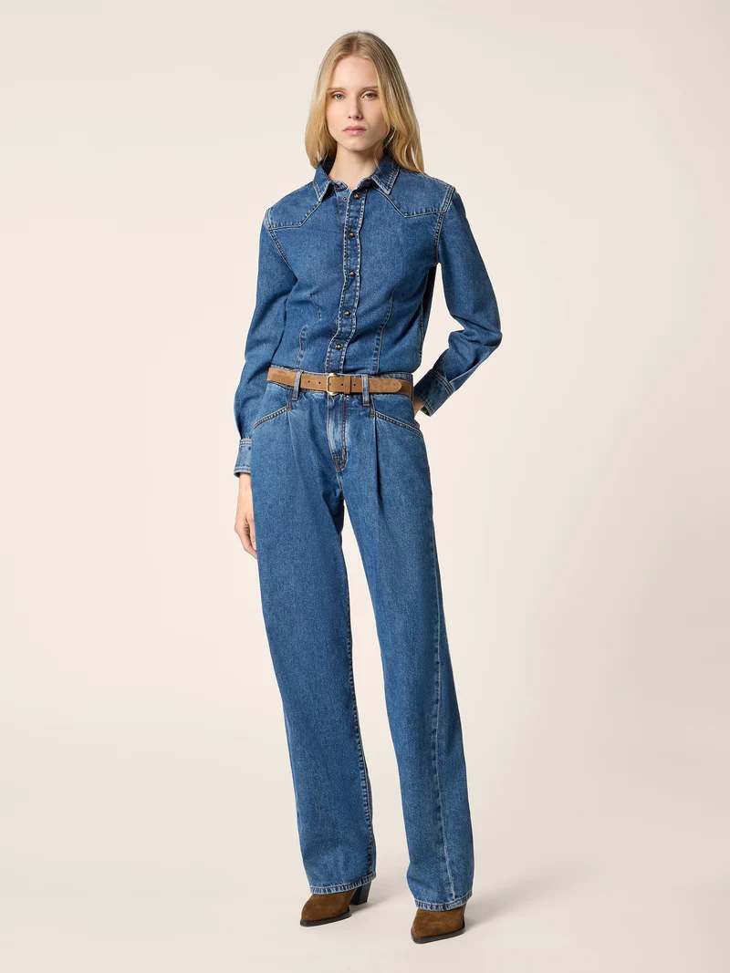 Cotton Denim Jumpsuit