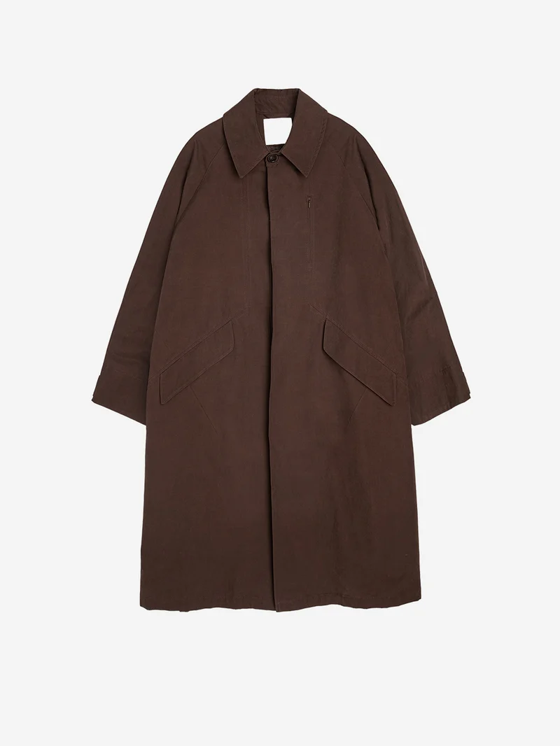 Trench coat 'Tyrrell' marrone con maniche raglan