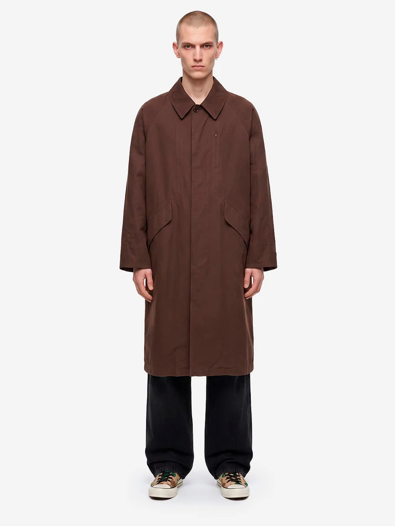 Trench coat 'Tyrrell' marrone con maniche raglan