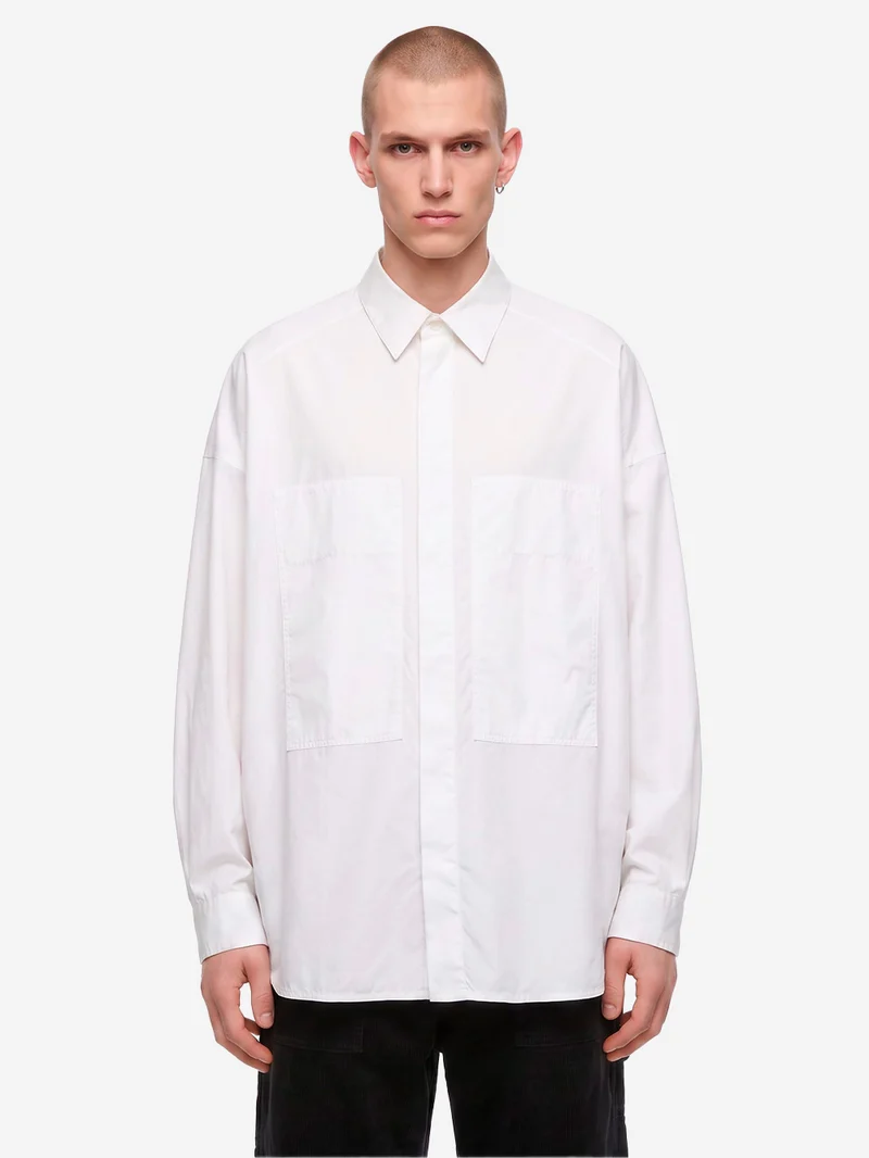 Camicia 'Selene' oversize in popeline di cotone bianco
