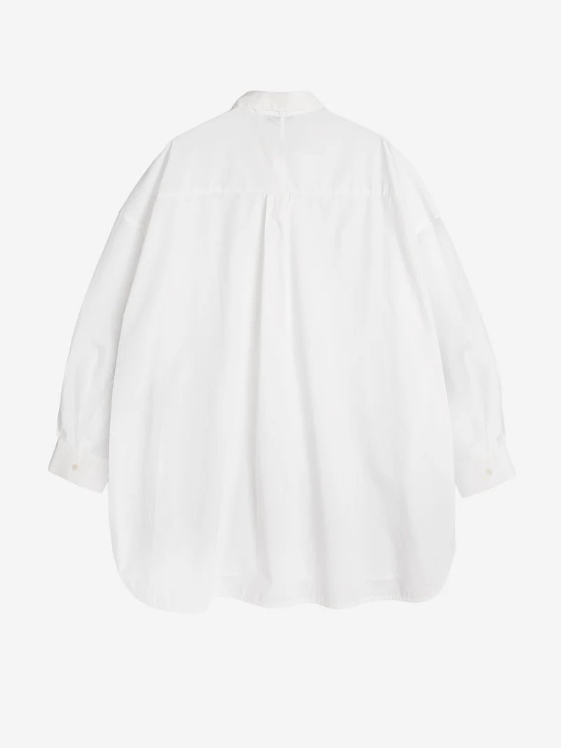 Camicia 'Selene' oversize in popeline di cotone bianco