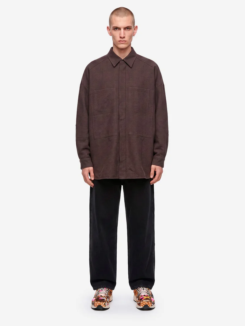 Camicia 'Selene' oversize con motivo Principe di Galles