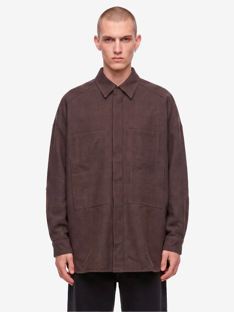 Camicia 'Selene' oversize con motivo Principe di Galles