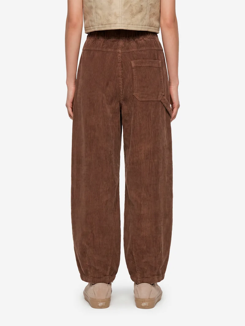 'Sultan' Pants marroni in velluto a coste