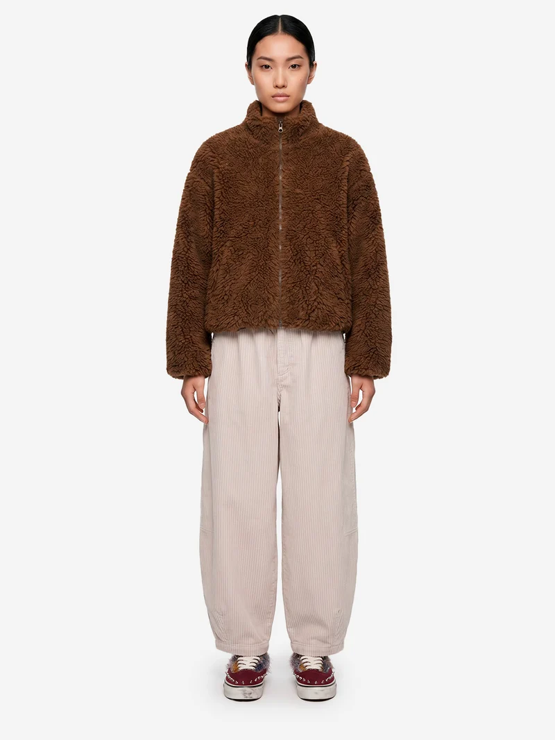 'Sultan' Pants grigio chiaro in velluto a coste