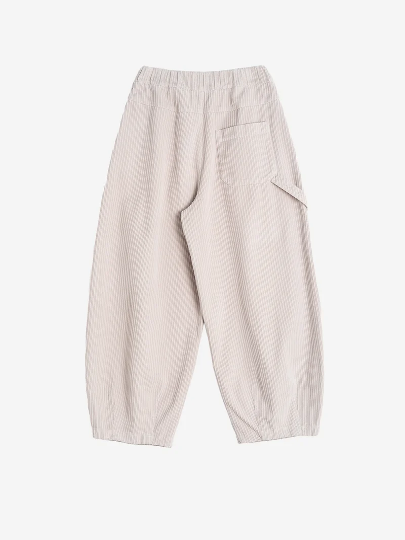 'Sultan' Pants grigio chiaro in velluto a coste