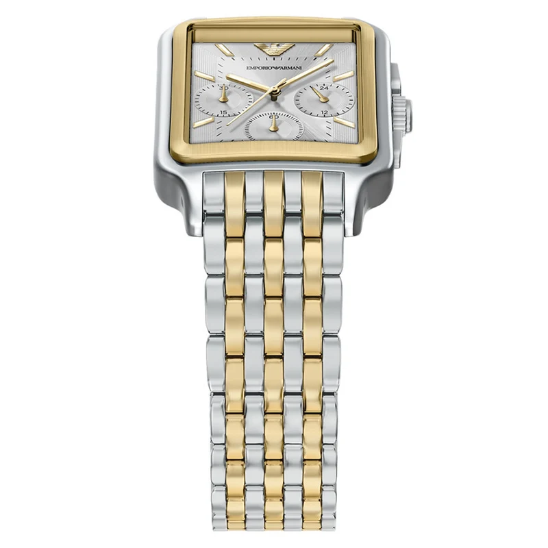 Emporio Armani Rectangular Silver Dial Watch AR11752