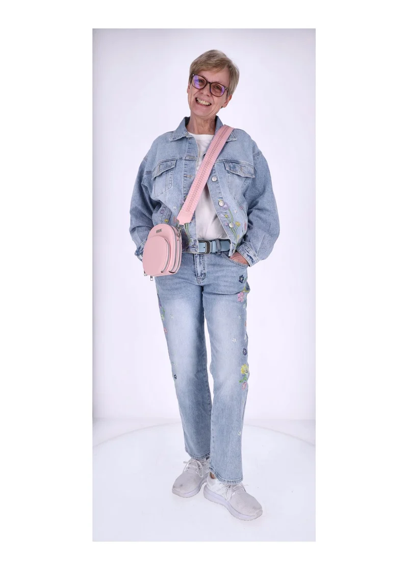 Splash of Color Jeans Damen Blumen