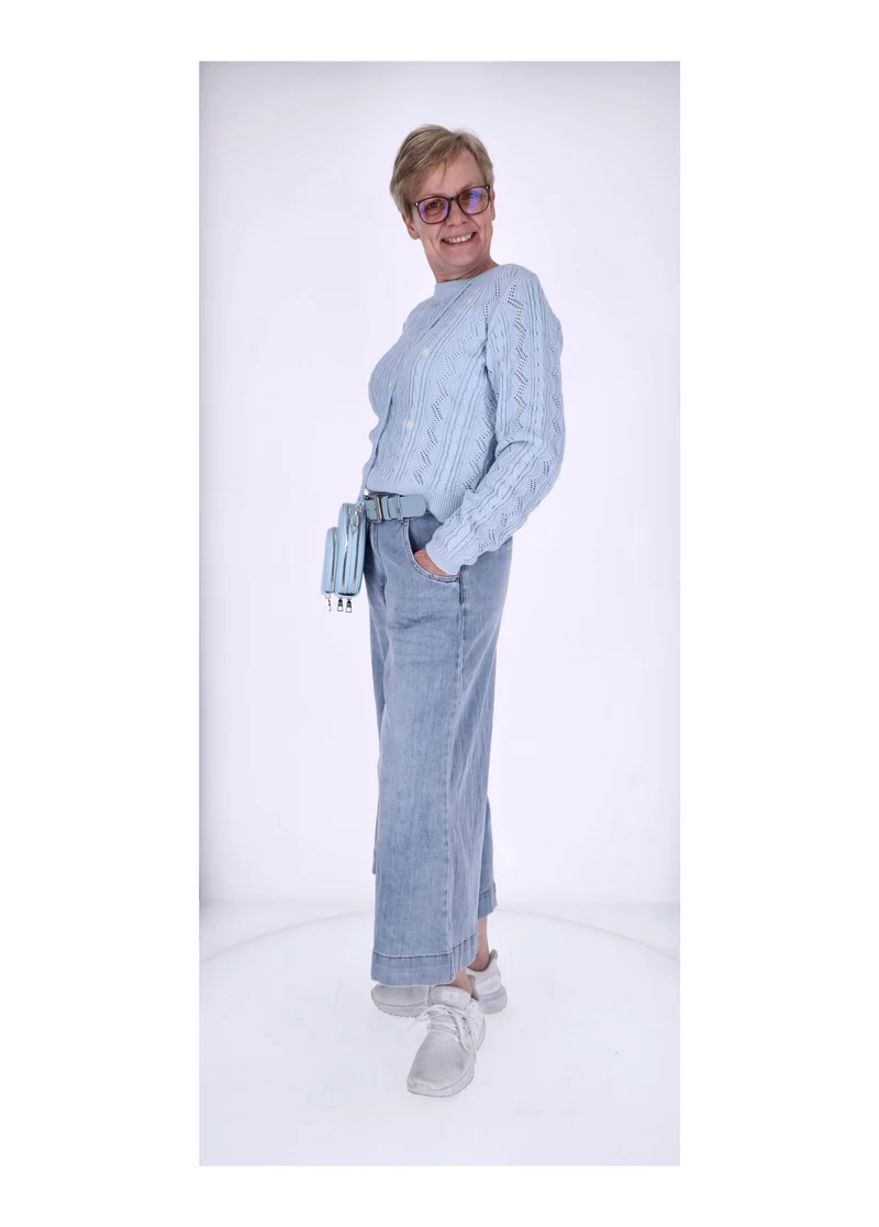 Splash of Color Damen Jeans Culotte